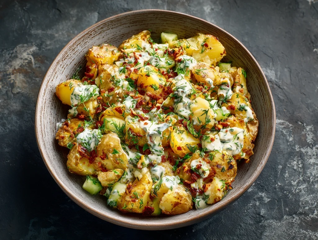 Crispy Smashed Potato Salad