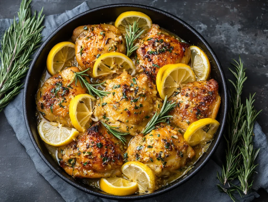 Garlic Lemon Chicken Thighs