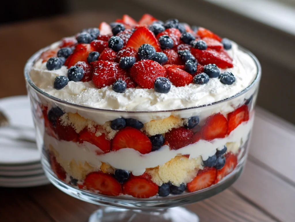 Patriotic Berry Trifle