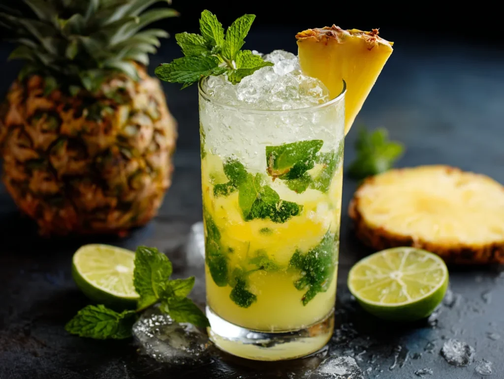 Pineapple Coconut Mojito Mocktail
