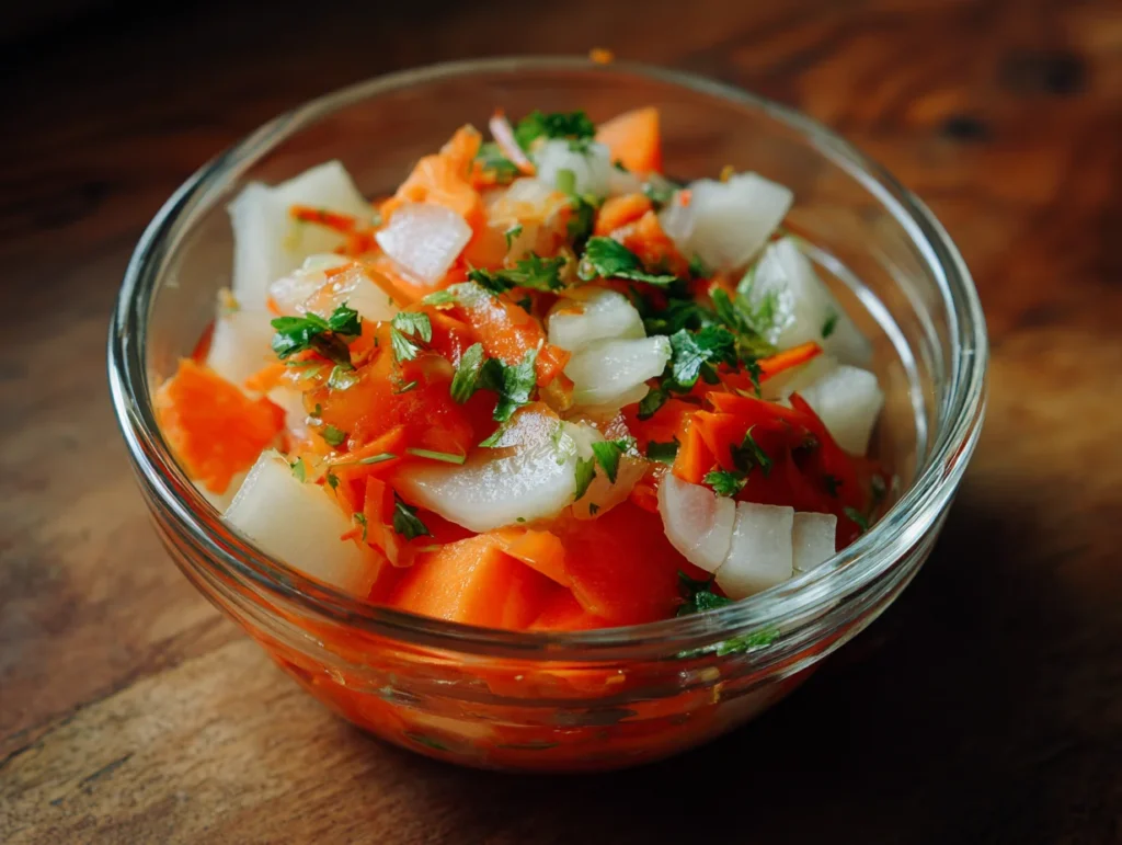 Vietnamese Pickled Carrots and Daikon