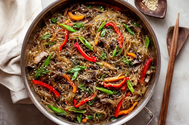 Authentic Korean Japchae Noodles Recipe