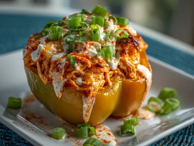 Buffalo Chicken Stuffed Peppers