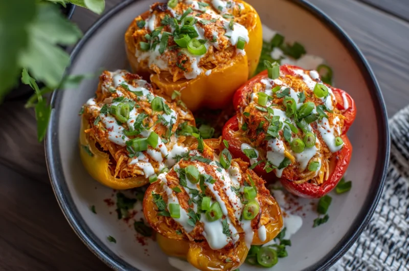 Buffalo Chicken Stuffed Peppers Recipe