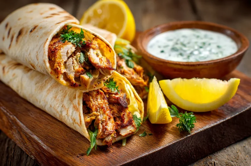 Chicken Shawarma with Garlic Sauce Recipe