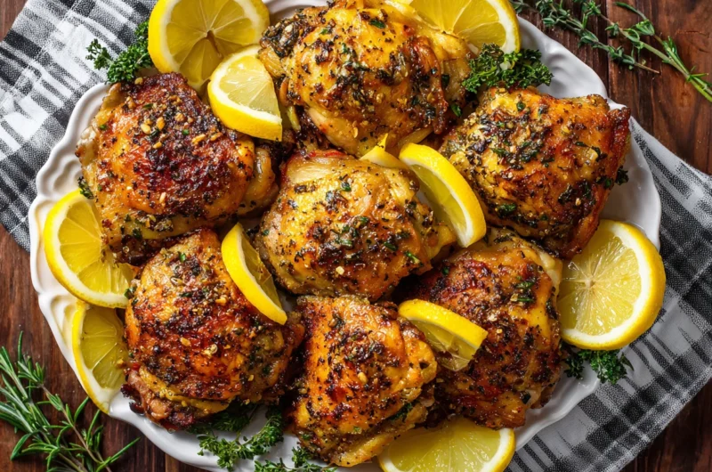 Garlic Lemon Chicken Thighs Recipe