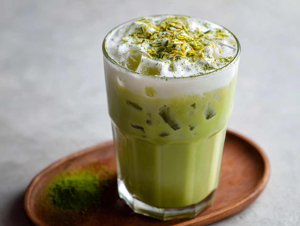 Iced Mango Matcha Latte Recipe