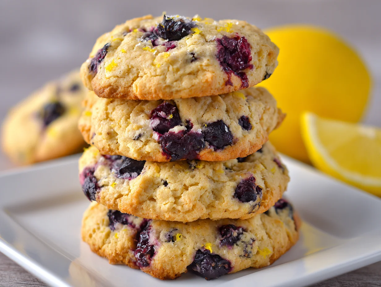 Lemon Blueberry Cookies Vegan