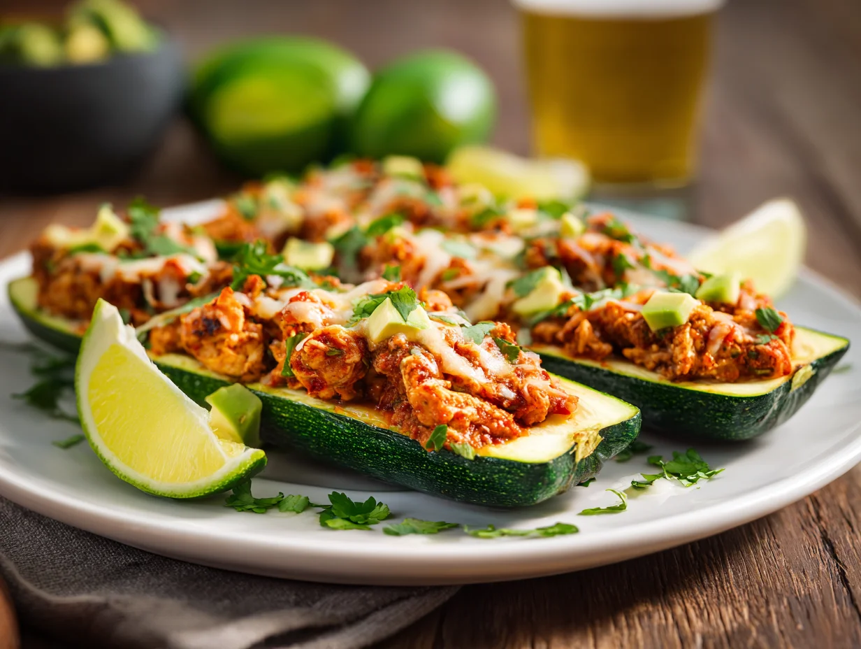 Meatless Zucchini Burrito Boats Recipe