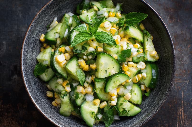 Mexican Cucumber Salad with Sweet Corn Recipe