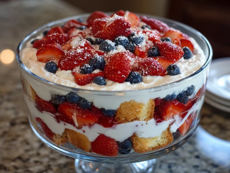 Patriotic Berry Trifle
