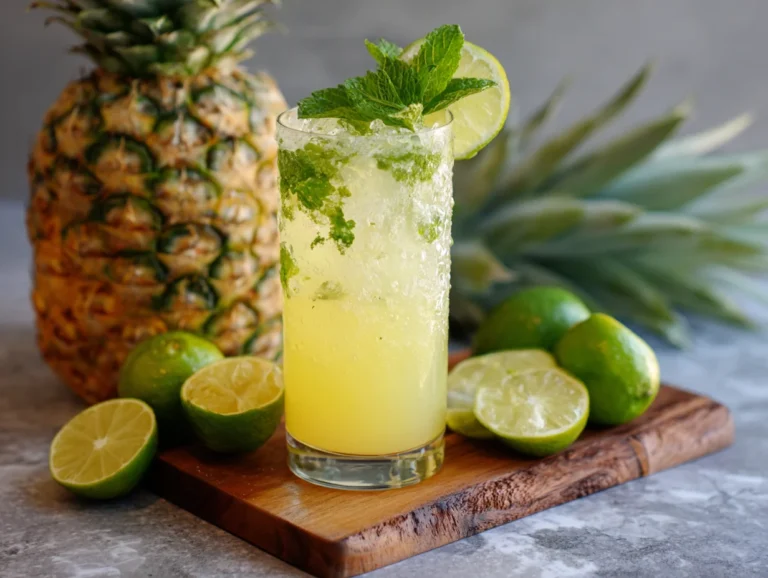 Pineapple Coconut Mojito Mocktail