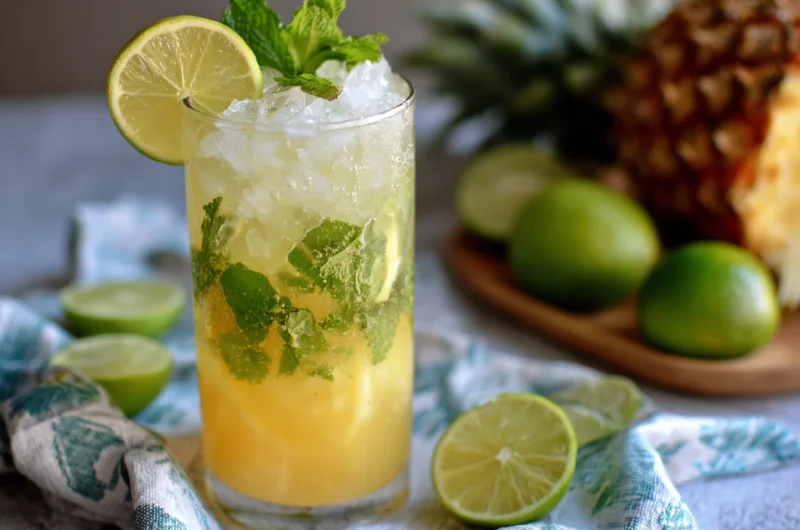 Pineapple Coconut Mojito Mocktail Recipe