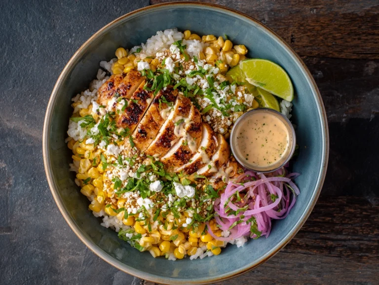 Street Corn Chicken Rice Bowl