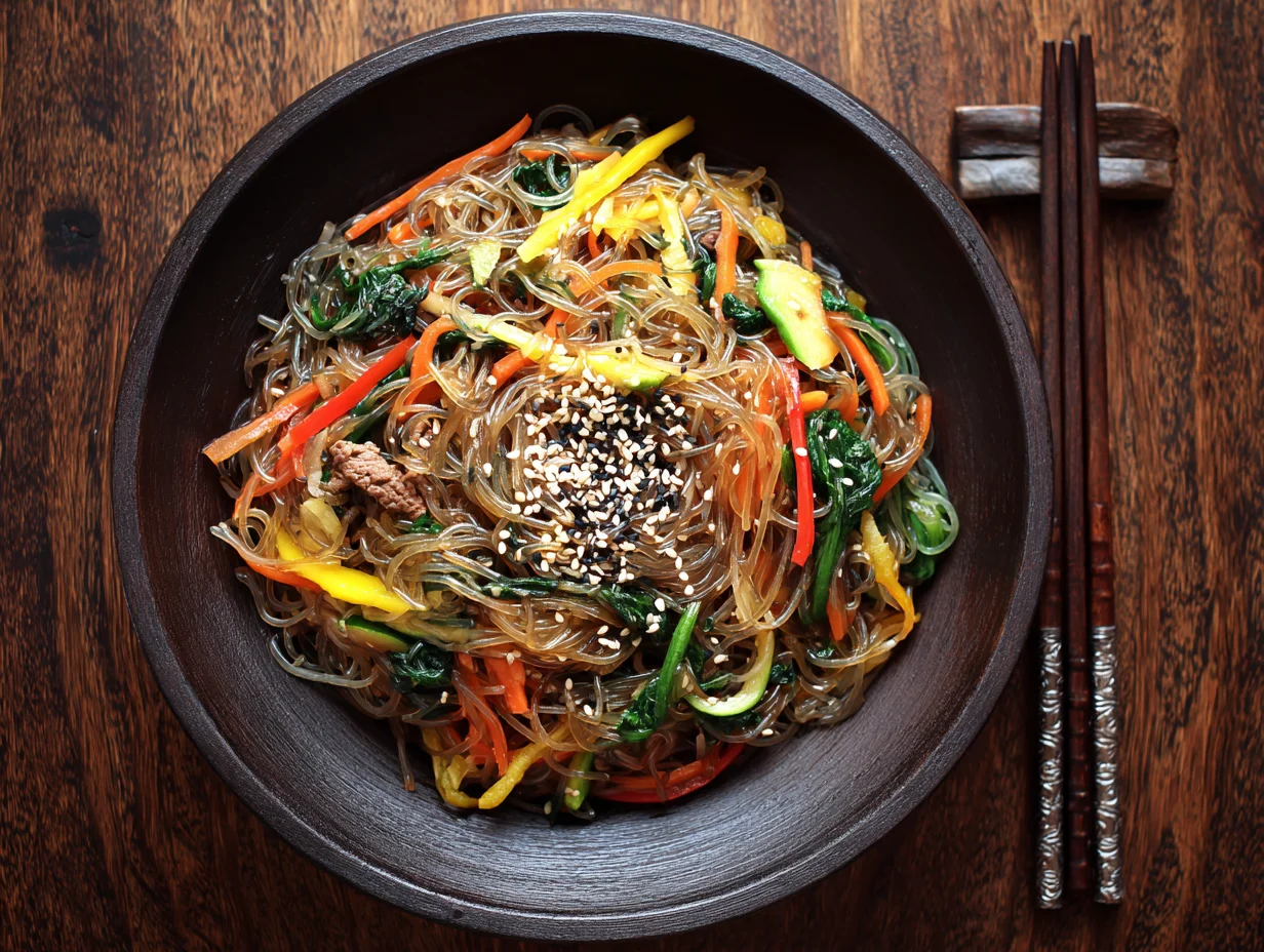 Authentic Korean Japchae Noodles