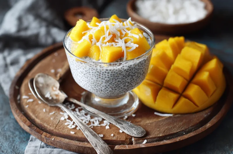 Chia Seed Pudding With Coconut Milk And Mango