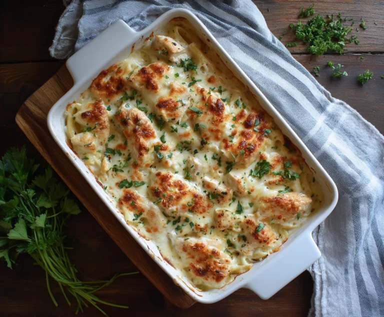 Chicken Alfredo Bake