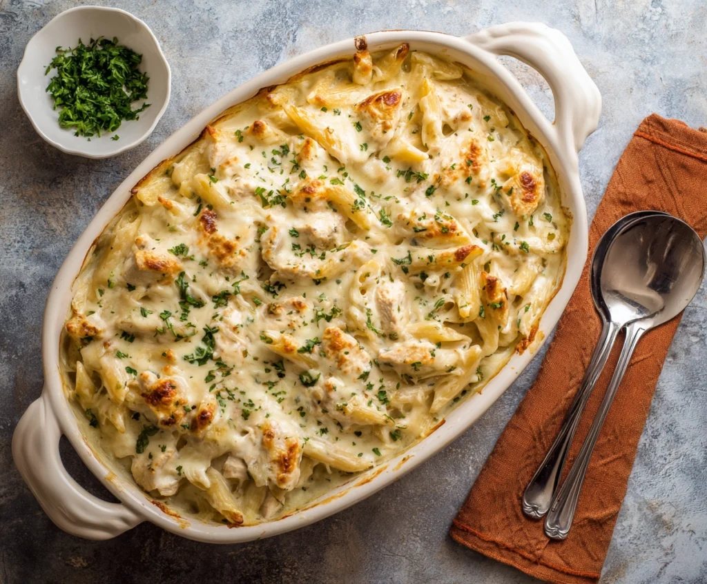 Chicken Alfredo Bake