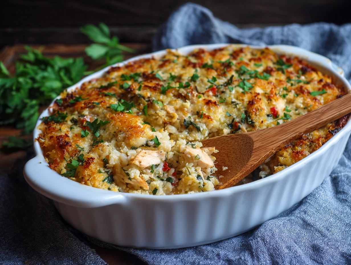 Chicken Cauliflower Rice Casserole