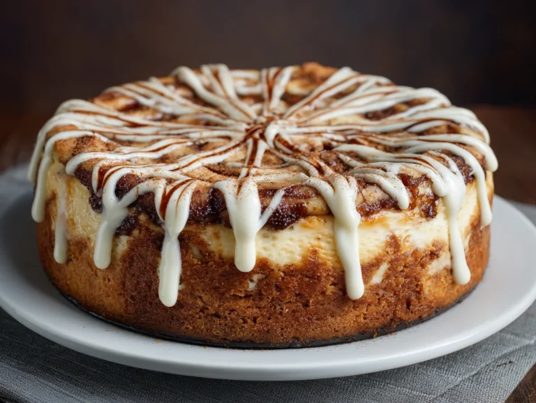 Cinnamon roll cheesecake