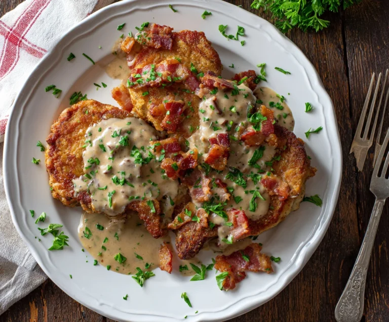 Country Fried Pork Chops with Bacon Gravy