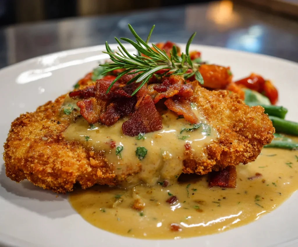 Country Fried Pork Chops with Bacon Gravy