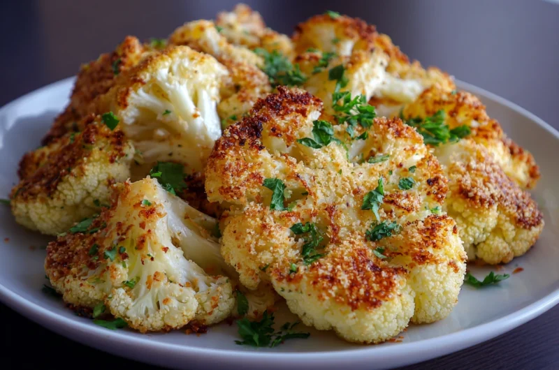 Crispy Parmesan Roasted Cauliflower Recipe
