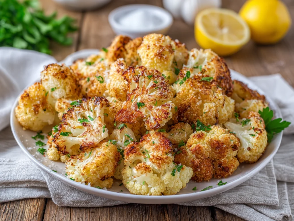 Crispy Parmesan Roasted Cauliflower