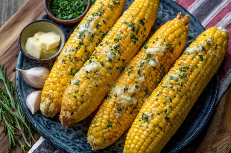 Cheesy Garlic Butter Corn on the Cob Recipe