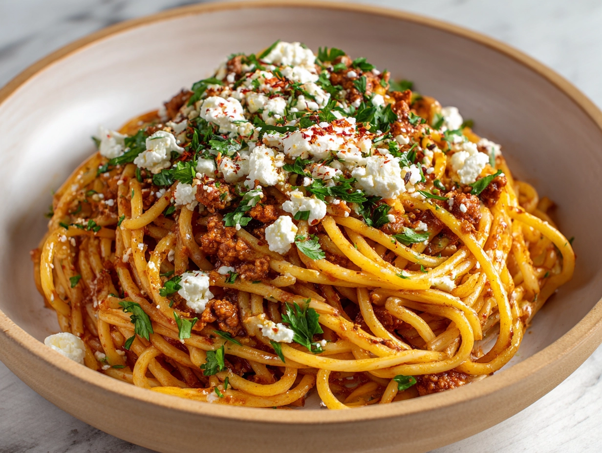 Greek Style Spaghetti Makaronia Me Kima