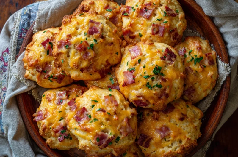Ham and Cheese Butter Swim Biscuits Recipe