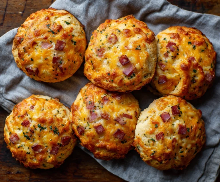 Ham and Cheese Butter Swim Biscuits