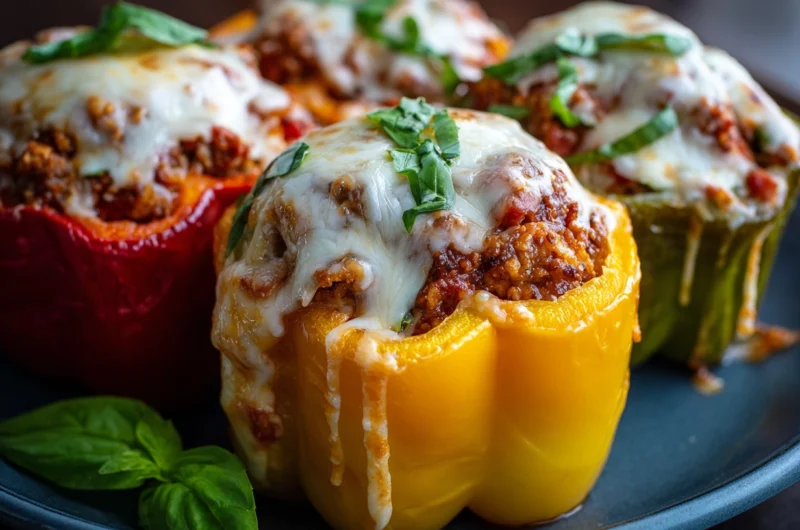 Low-Carb Lasagna Stuffed Peppers Recipe