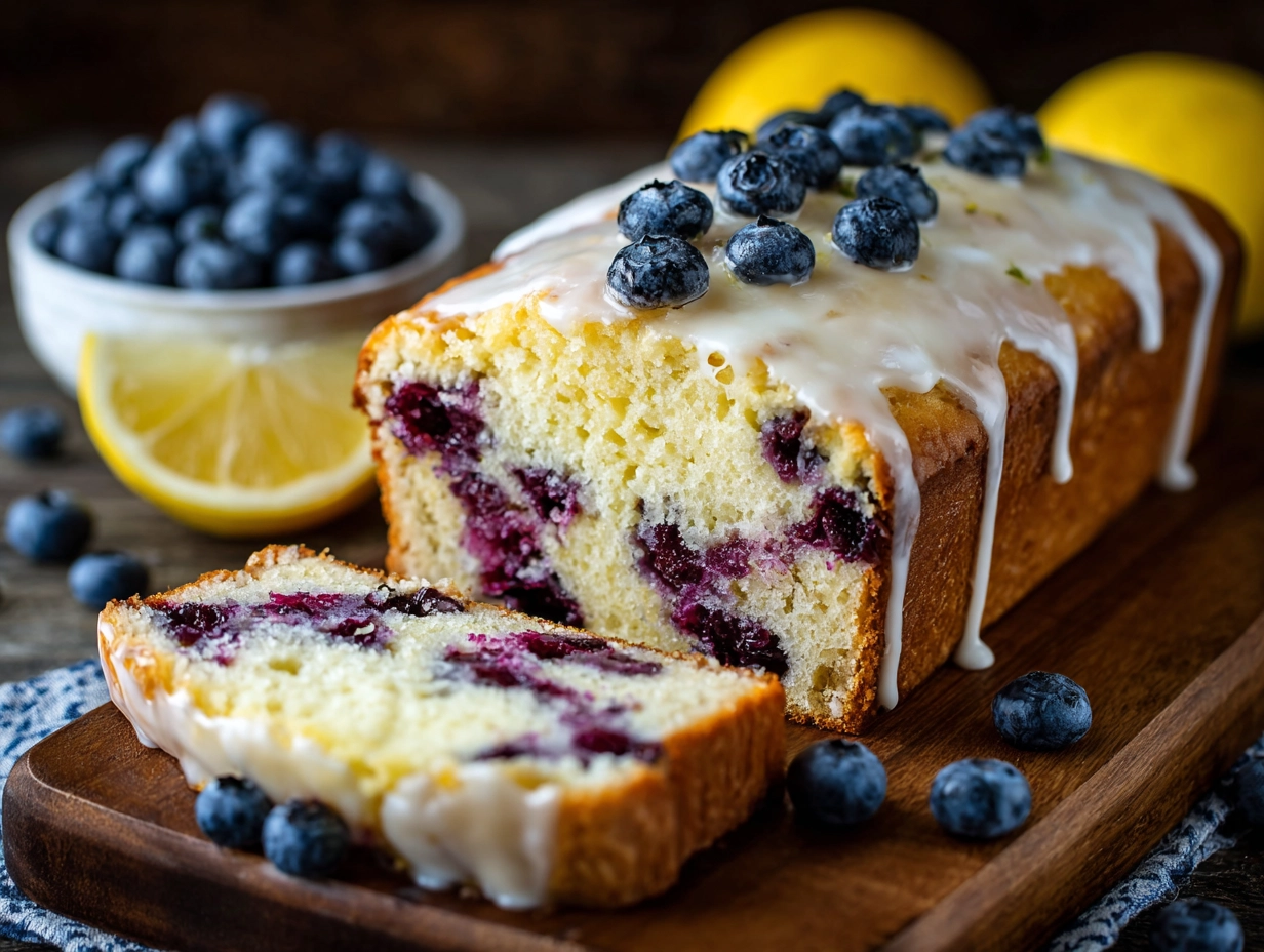 Lemon Blueberry Loaf With Lemon Glaze Recipe