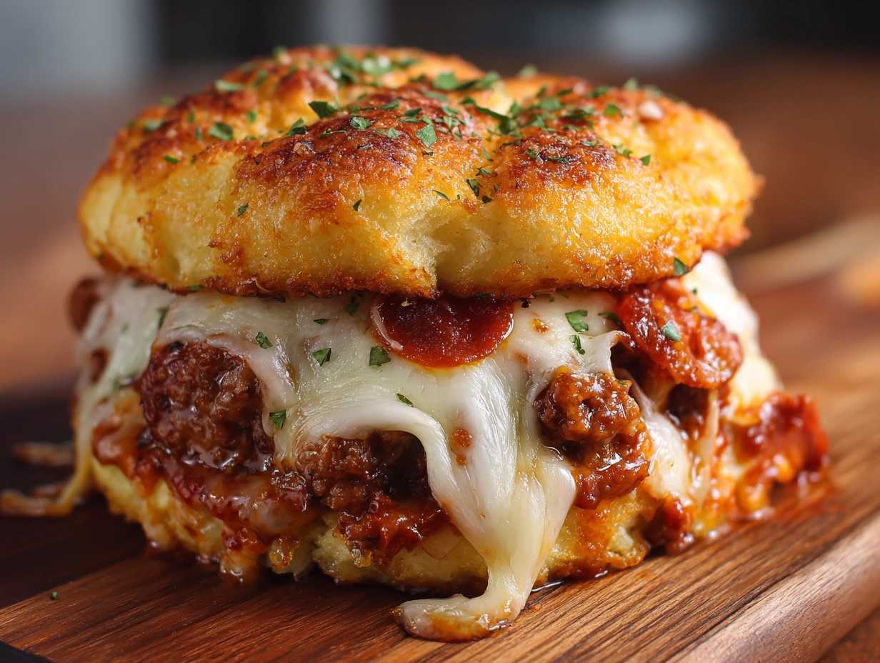 Pizza Burgers Recipe (Easy u0026amp; Homemade)