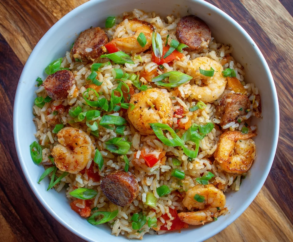 Shrimp Sausage Dirty Rice