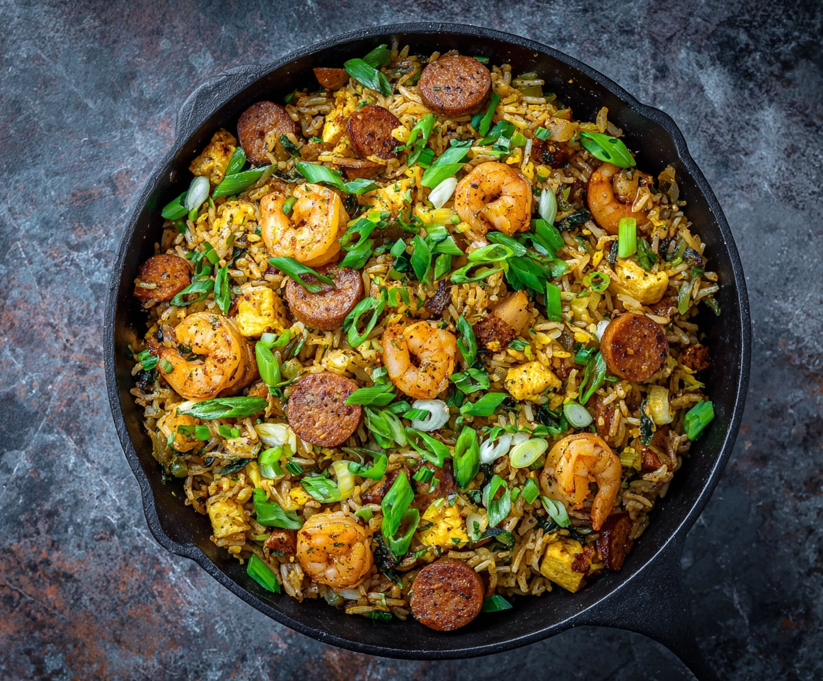 Shrimp Sausage Dirty Rice
