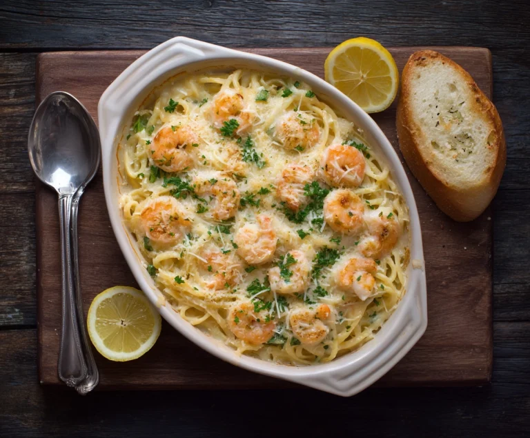 Shrimp Scampi Pasta Bake