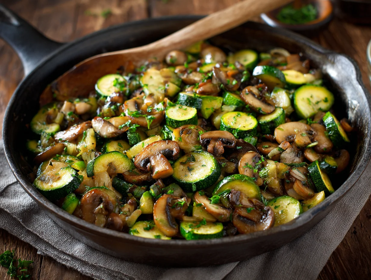 Skillet Zucchini and Mushrooms