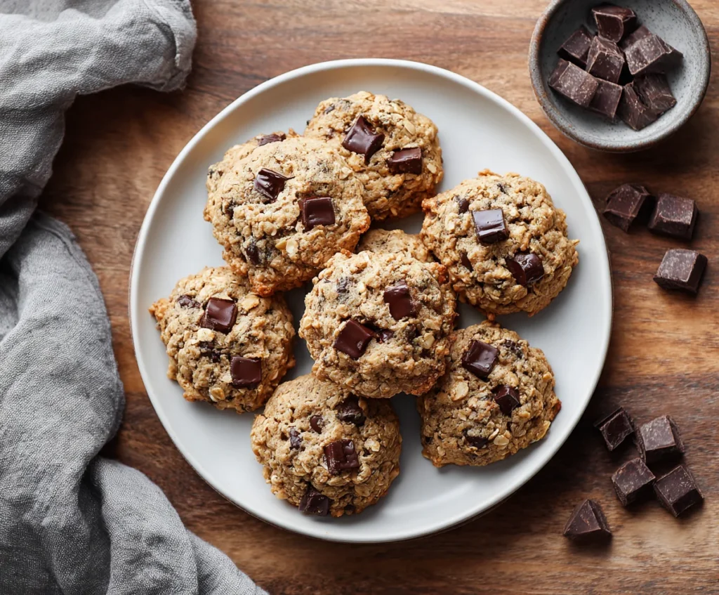 Vegan Oatmeal Chocolate Chip Cookies