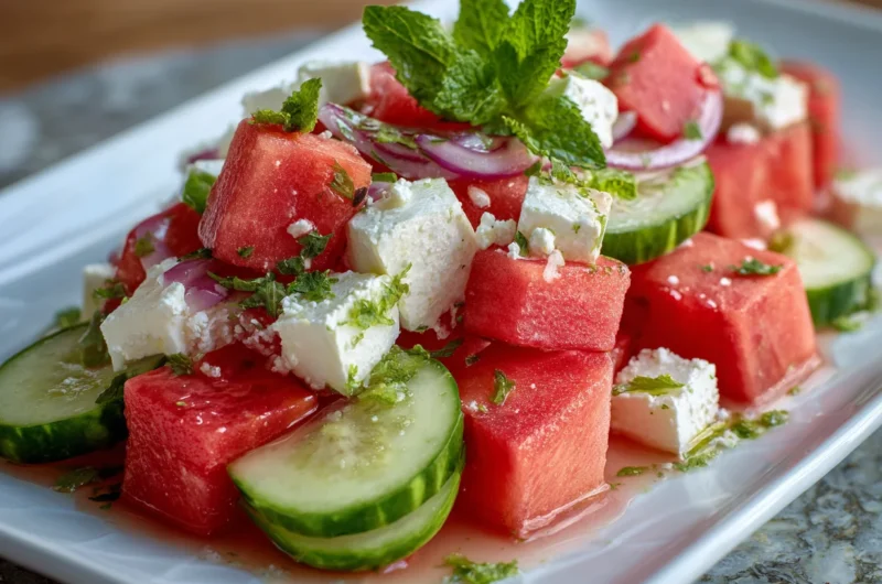 Watermelon Feta Salad with Mint Recipe