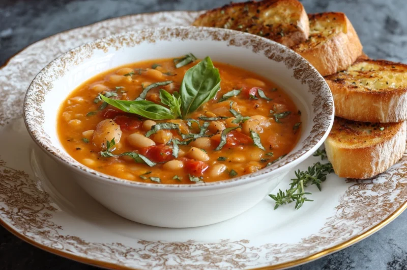 White Bean Soup with Tomatoes and Garlic Recipe