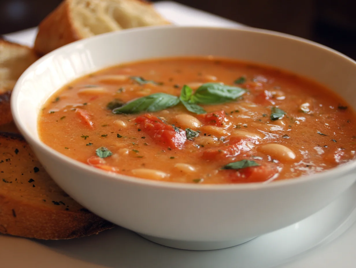 White Bean Soup with Tomatoes and Garlic