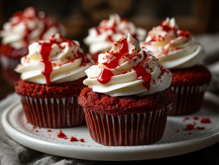 halloween cupcakes red