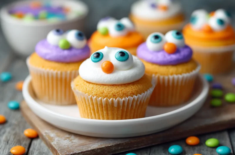 Monster Eyes Vanilla Cupcakes