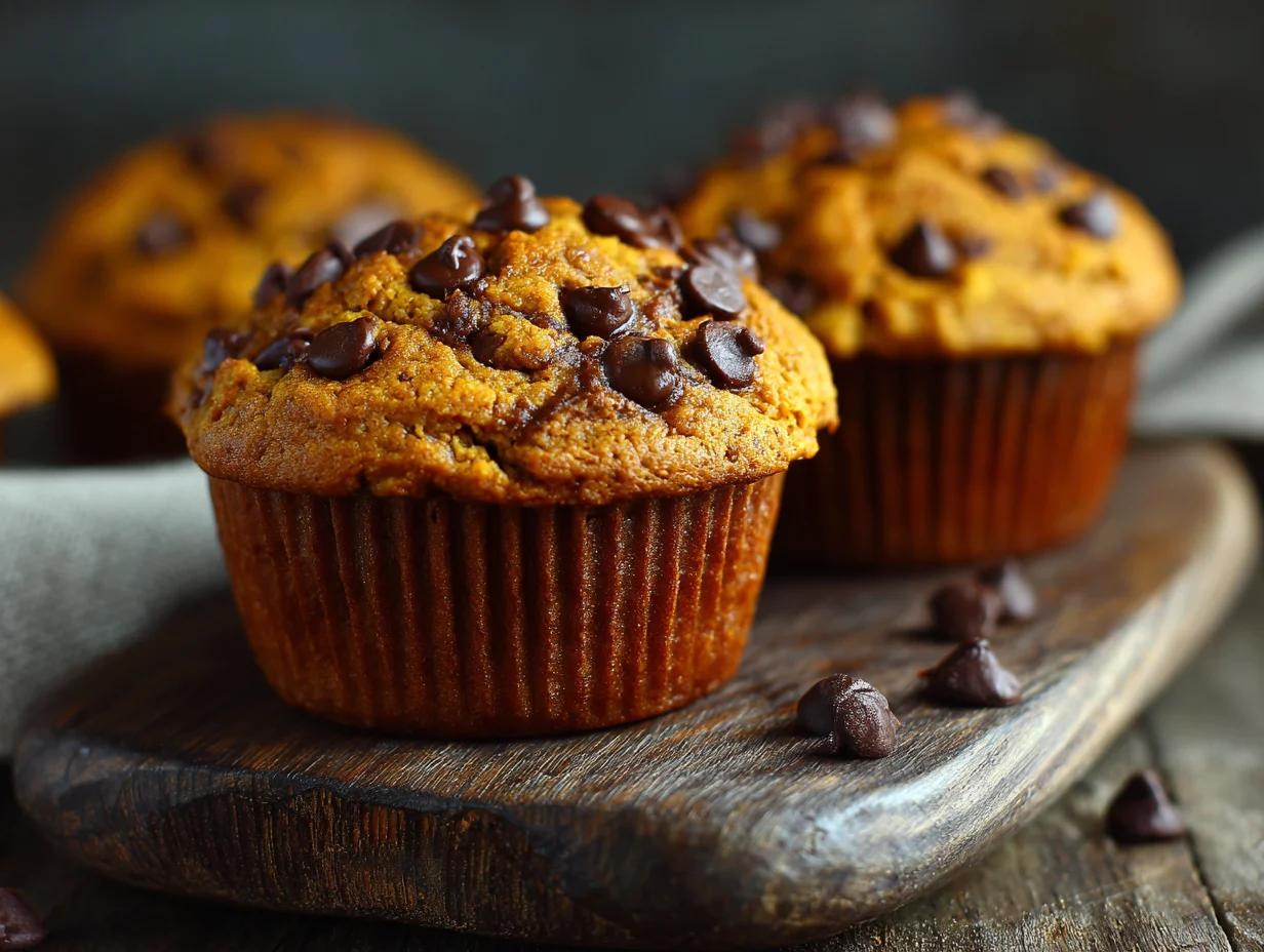 pumpkin chocolate chip muffins