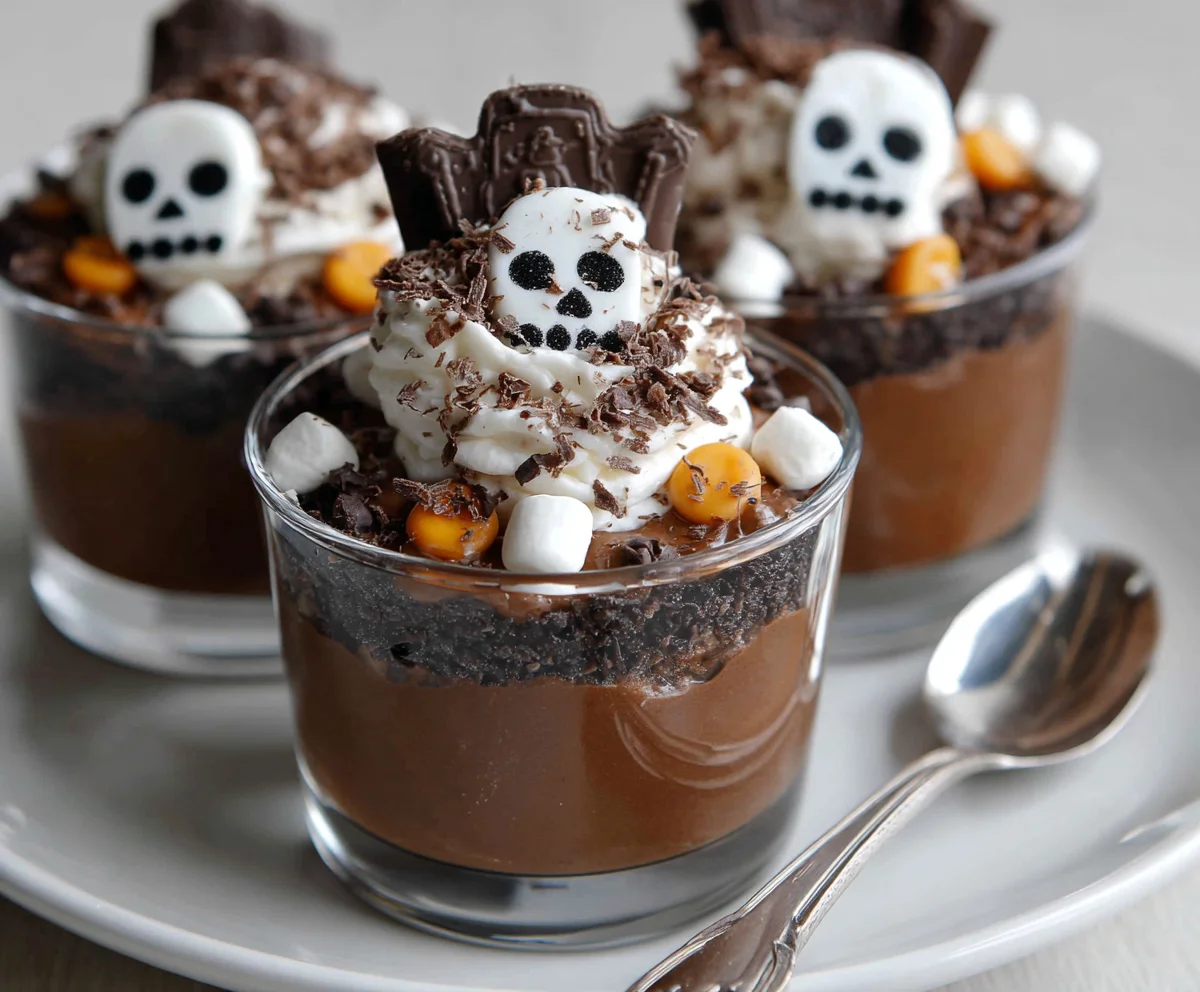 Chocolate Graveyard Pudding Cups