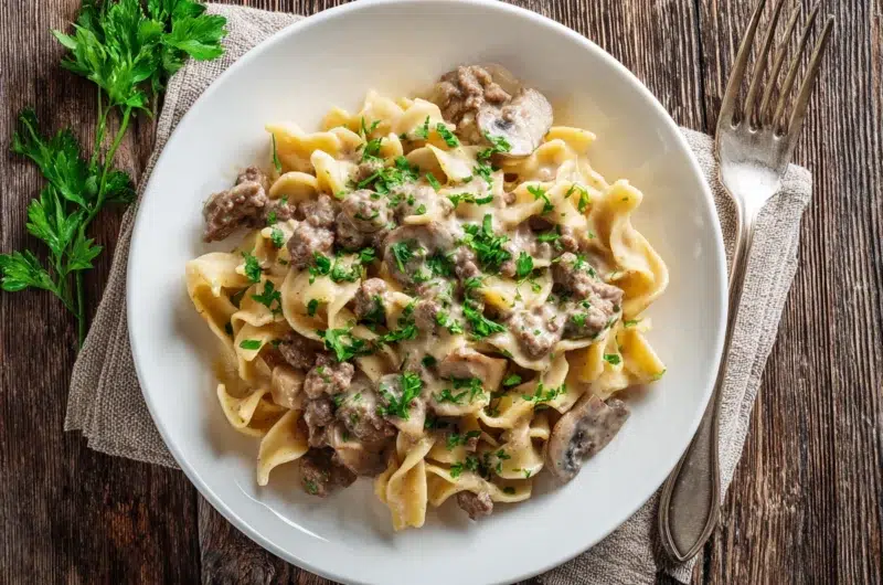 Simple and Delicious Ground Beef Stroganoff