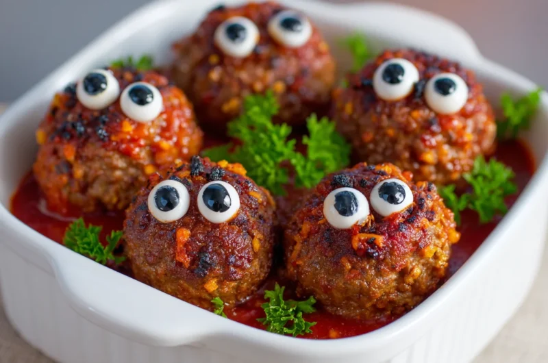 Juicy Monster Meatballs Recipe for Halloween