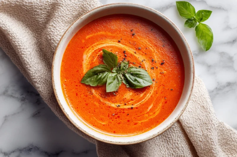 Rich & Creamy Tomato Basil Soup Recipe